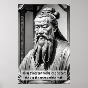 Porträtt i Confucius Poster