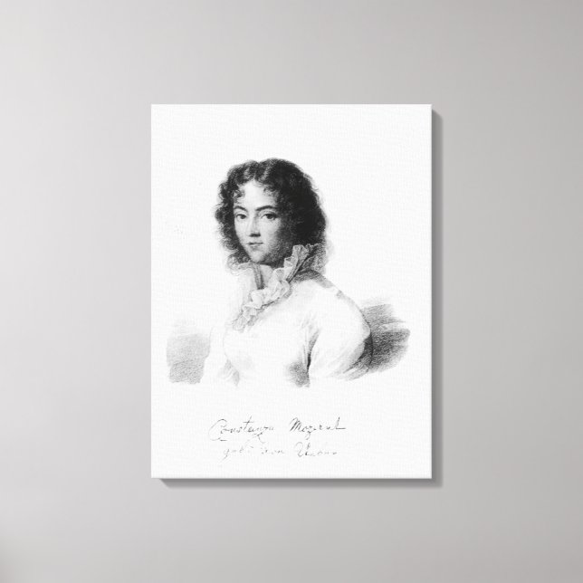 Porträtt i Constanze Mozart 1828 Canvastryck (Framsida)