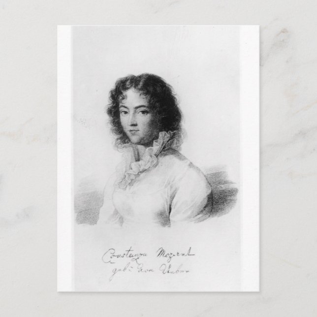 Porträtt i Constanze Mozart 1828 Vykort (Framsida)