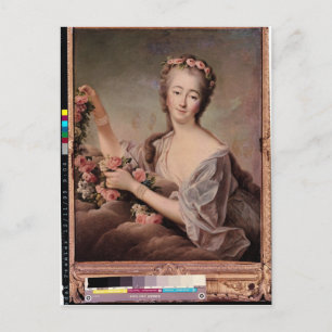 Porträtt i Countess du Barry as Flora Vykort