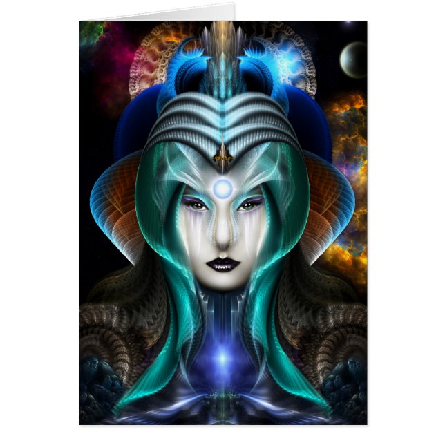 Porträtt i Cyiria Hälsningskort (Framsidan)