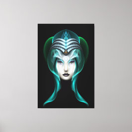 Porträtt i Cyiria ISO Black-Kanvastrycket Canvastryck