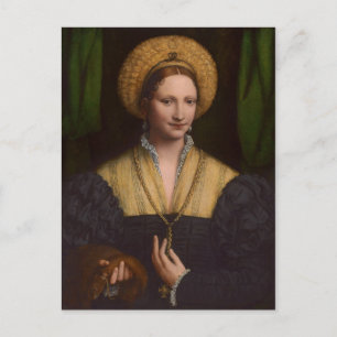 Porträtt i dam, 1520-1525 (olja på panelen) vykort