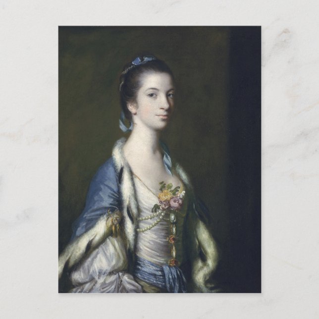 Porträtt i Dam, 1758 Vykort (Framsida)