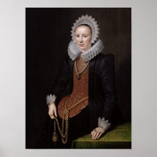 Porträtt i Dam åldras 29, 1615 Poster