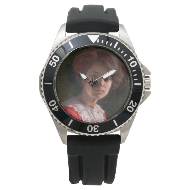 Porträtt i Dam (av Elin Danielson-Gambogi) Armbandsur (Framsida)