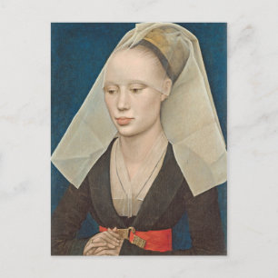 Porträtt i Dam, c.1460 (olja på panelen) Vykort