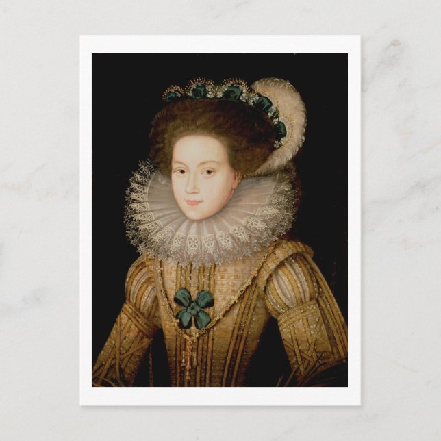 Porträtt i Dam, eventuellt Mary Queen of Scots ( Vykort (Framsida)
