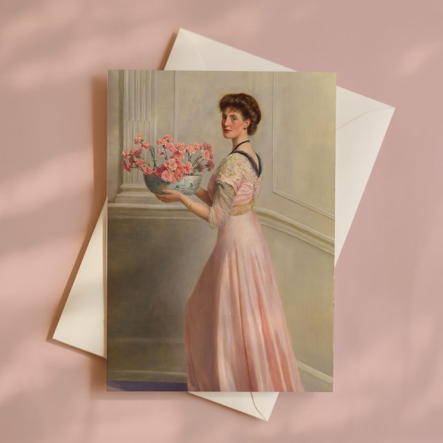 PORTRÄTT i DAM i ROSA | John Collier (Skapare uppladdad)