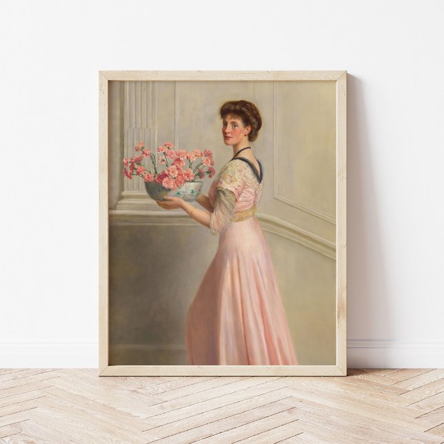 PORTRÄTT i DAM i ROSA | John Collier Poster (Skapare uppladdad)