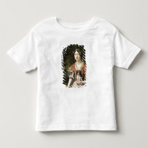 Porträtt i Dam med röd och vit klänning T-shirt