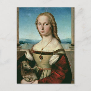 Porträtt i Dam med Unicorn, 1505-6 Vykort