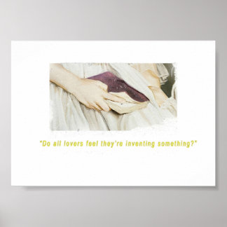 Porträtt i dam på älskare vid brand poster