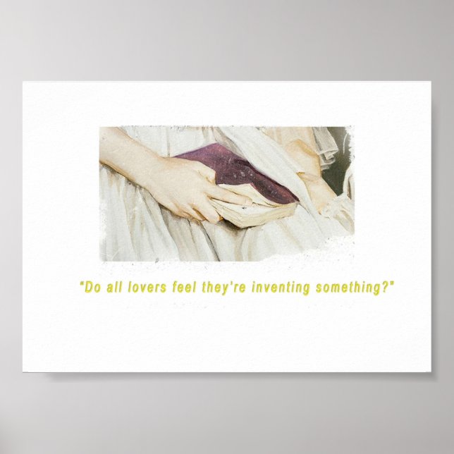 Porträtt i dam på älskare vid brand poster (Framsidan)