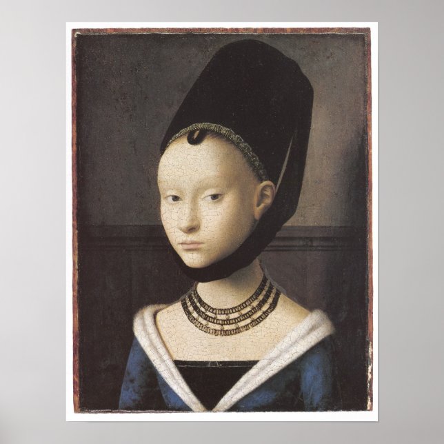 Porträtt i Dam, Petrus Christus Poster (Framsidan)