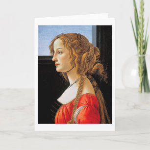 Porträtt i Dam, Sandro Botticelli Kort