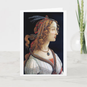 Porträtt i Dam, Sandro Botticelli Kort