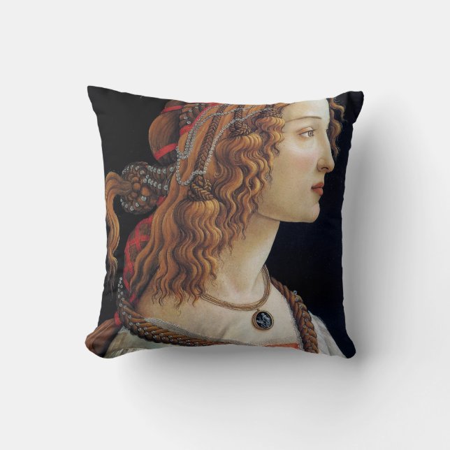 Porträtt i Dam, Sandro Botticelli Kudde (Framsida)