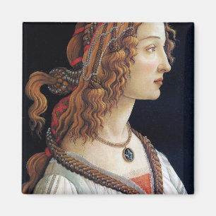 Porträtt i Dam, Sandro Botticelli Magnet