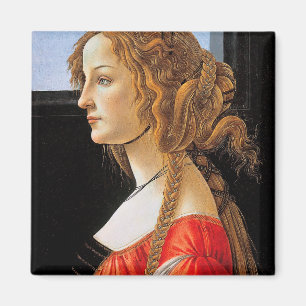 Porträtt i Dam, Sandro Botticelli Magnet