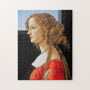 Porträtt i Dam, Sandro Botticelli Pussel