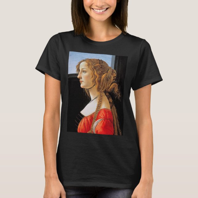 Porträtt i Dam, Sandro Botticelli T Shirt (Framsida)