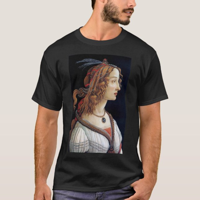 Porträtt i Dam, Sandro Botticelli T Shirt (Framsida)