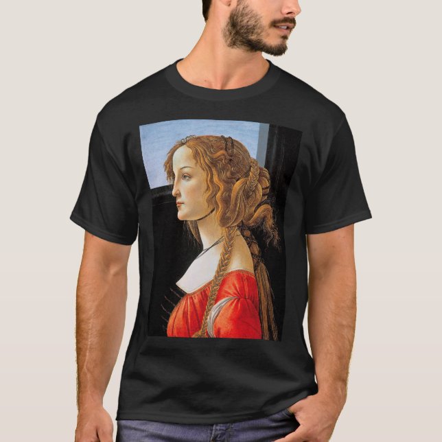 Porträtt i Dam, Sandro Botticelli T Shirt (Framsida)