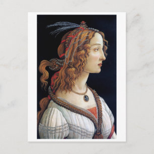Porträtt i Dam, Sandro Botticelli Vykort
