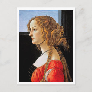 Porträtt i Dam, Sandro Botticelli Vykort