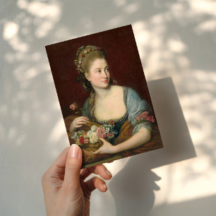 Porträtt i Dam som Flora Pompeo Batoni Kort