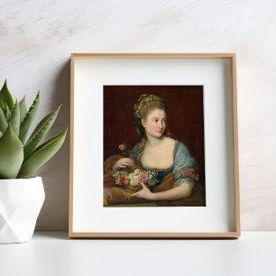Porträtt i Dam som Flora   Pompeo Batoni Poster