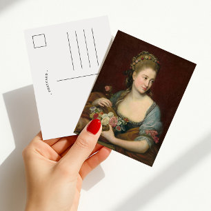 Porträtt i Dam som Flora Pompeo Batoni Vykort