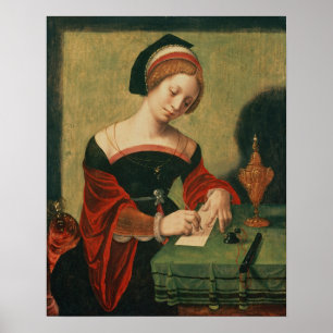 Porträtt i Dam som Magdalen Poster
