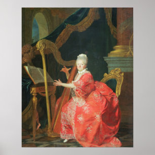 Porträtt i Dam, som sägs vara Madame Adelaide, da Poster