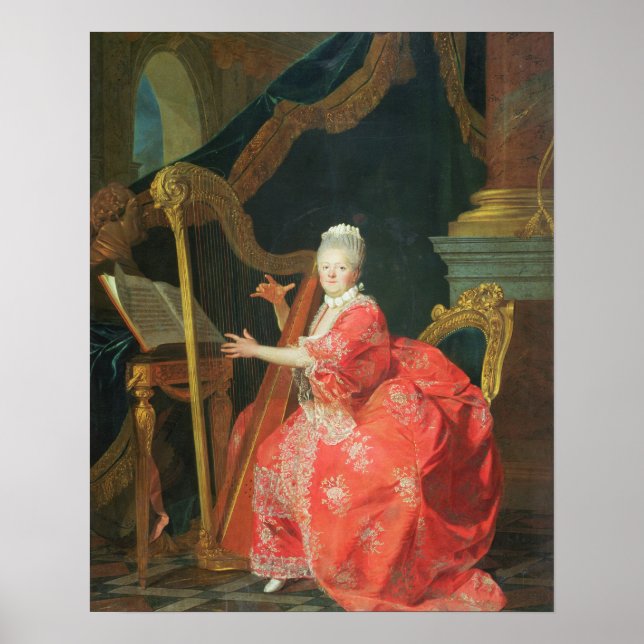 Porträtt i Dam, som sägs vara Madame Adelaide, da Poster (Framsidan)