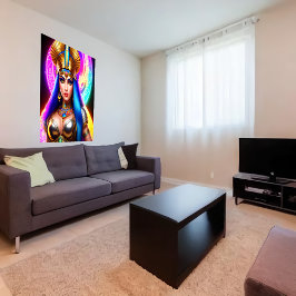 Porträtt i den egyptiska gudinna Isis | AI Art Poster