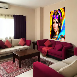 Porträtt i den egyptiska gudinna Neith | AI Art Poster