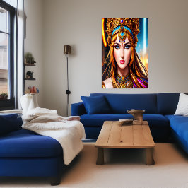 Porträtt i den grekiska gudinna Hera | AI Art Post Poster