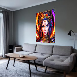 Porträtt i den grekiska gudinna Persephone | AI Ar Poster