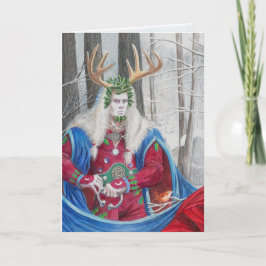 Porträtt i den keltiska Holly Kung Kort