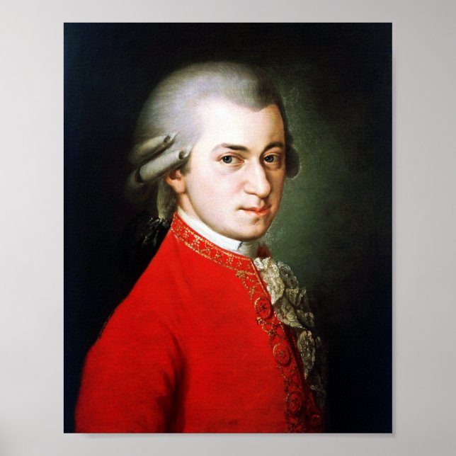 Porträtt i den underbara kompositören Mozart Poster (Framsidan)