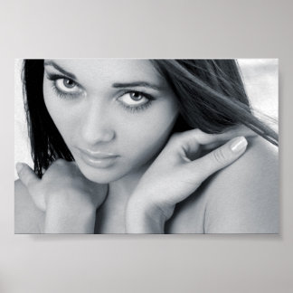 Porträtt i den vackra flickan poster
