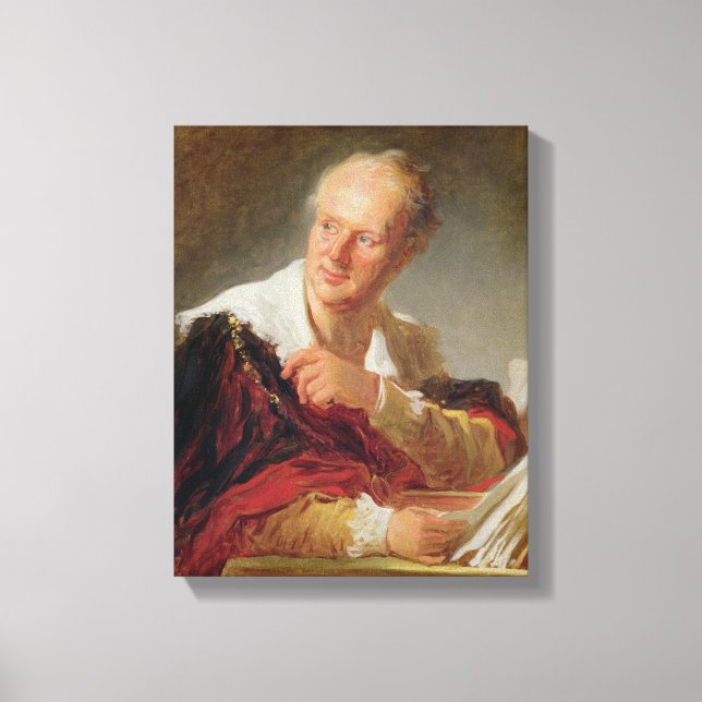 Porträtt i Denis Diderot c.1769 Canvastryck (Framsida)