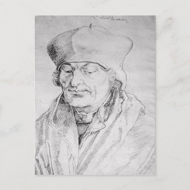 Porträtt i Desiderius Erasmus 1520 Vykort (Framsida)