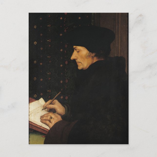 Porträtt i Desiderius Erasmus Vykort (Framsida)