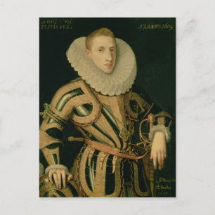 Porträtt i Diego de Villamayor, 1609 Vykort