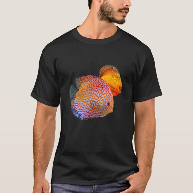 Porträtt i Discus Fish Ocean FishShirt T Shirt (Framsida)