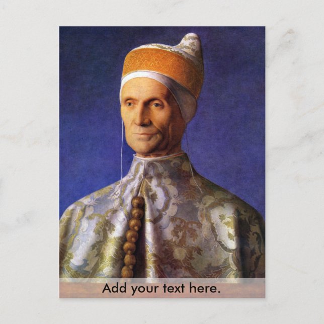 Porträtt i Dogen Leonardo Loredan av Bellini Vykort (Framsida)