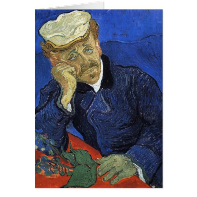 Porträtt i Doktor Gachet av Van Gogh Hälsningskort (Framsidan)